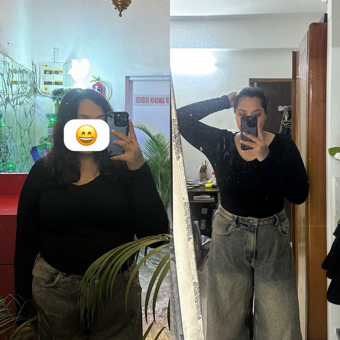 Sustainable fat loss - Team DSF DSF female client weight loss transformation - before and after