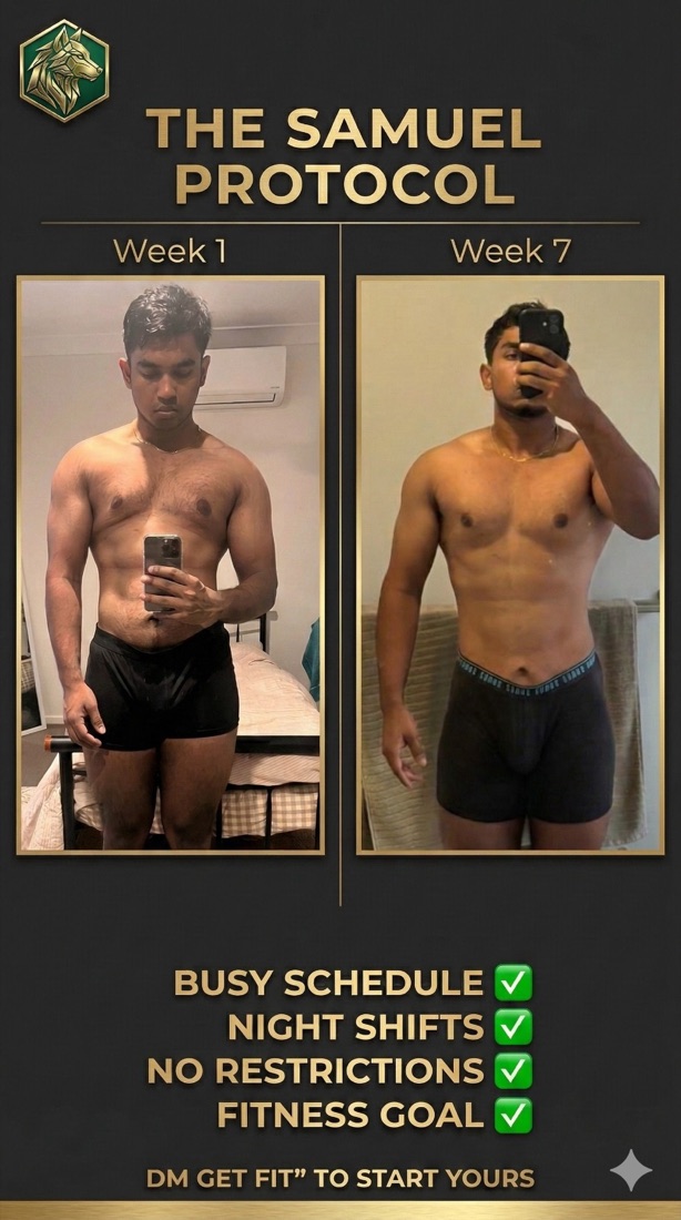 Week 1 → Week 7 - Team DSF DSF client transformation from week 1 to week 7 while working night shifts on a busy schedule